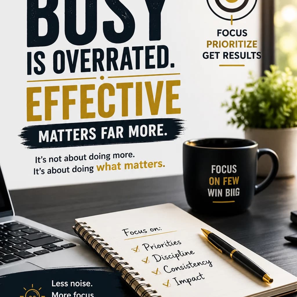 Hot take: Being "busy" is often overrated. Being effective matters far more.