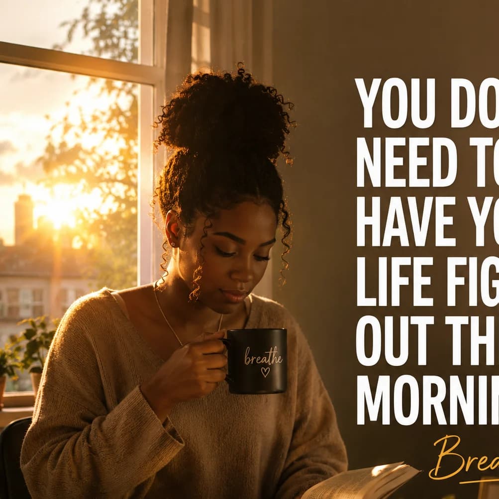 You know, you don't need to have your life figured out this morning