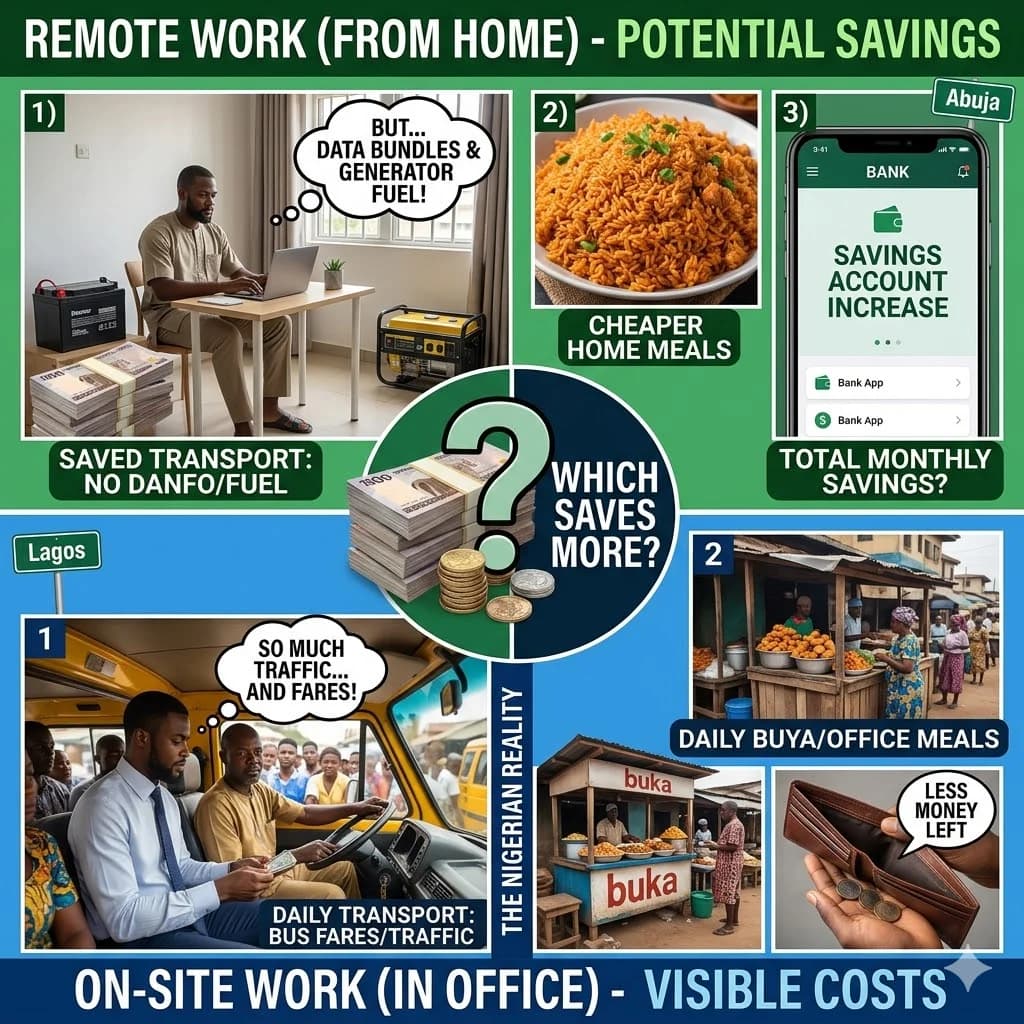 On-site work VS remote work in Nigeria: which one actually saves more money?