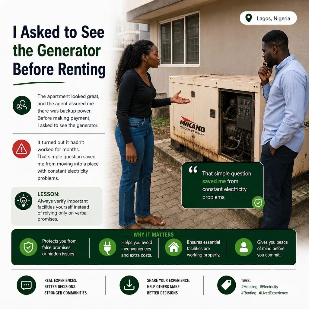 I Asked to See the Generator Before Renting