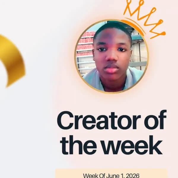 Creator of the week 😊