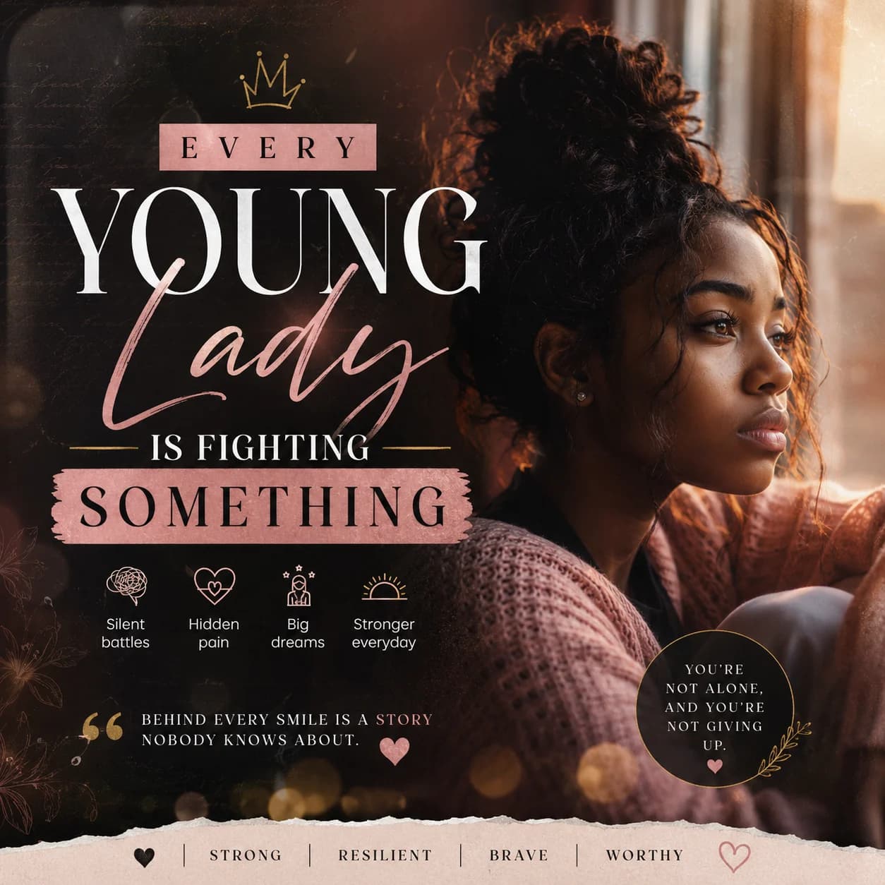 EVERY YOUNG LADY IS FIGHTING SOMETHING
