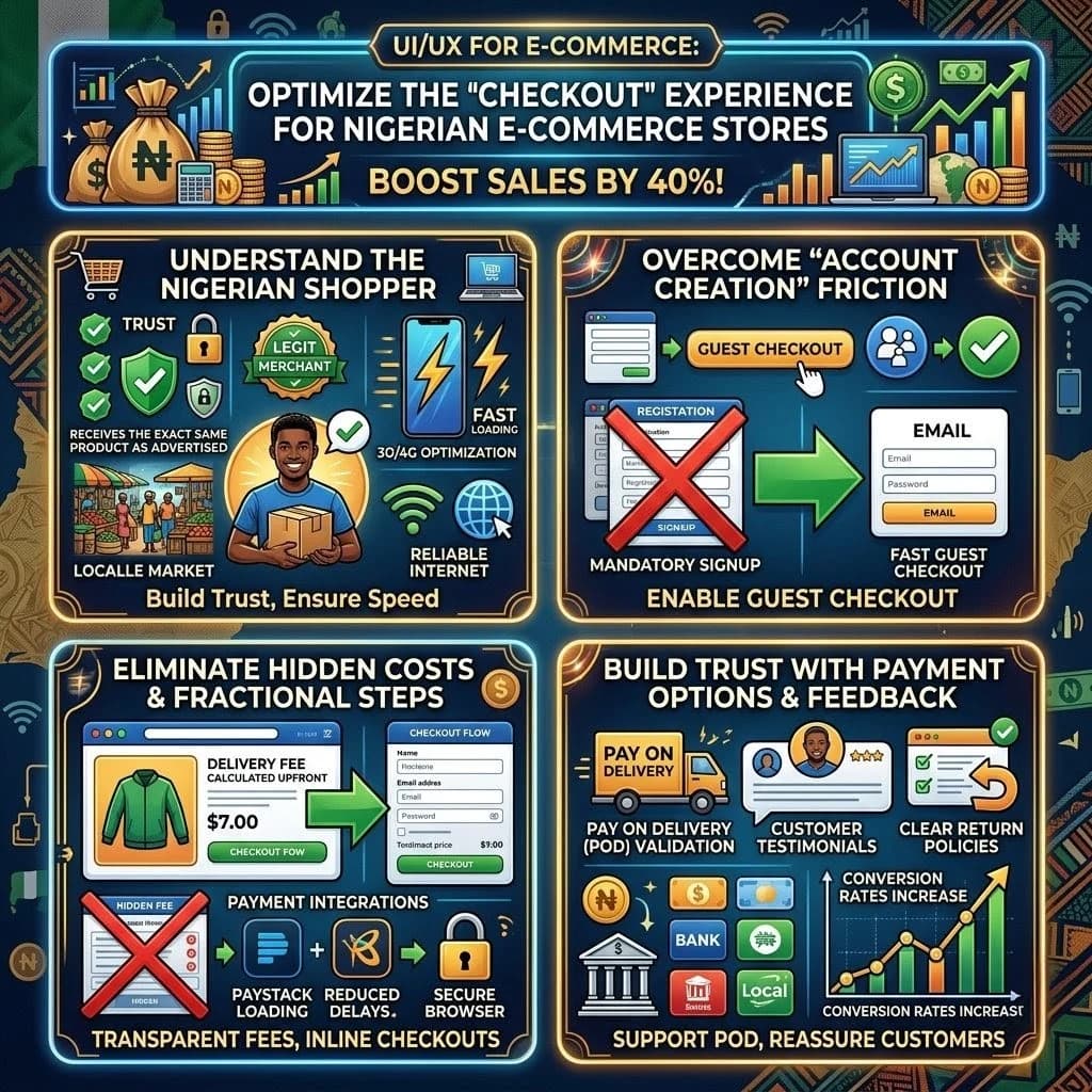 UI/UX for E-Commerce: How to Optimize the "Checkout" Experience for Nigerian Stores to Increase Sale