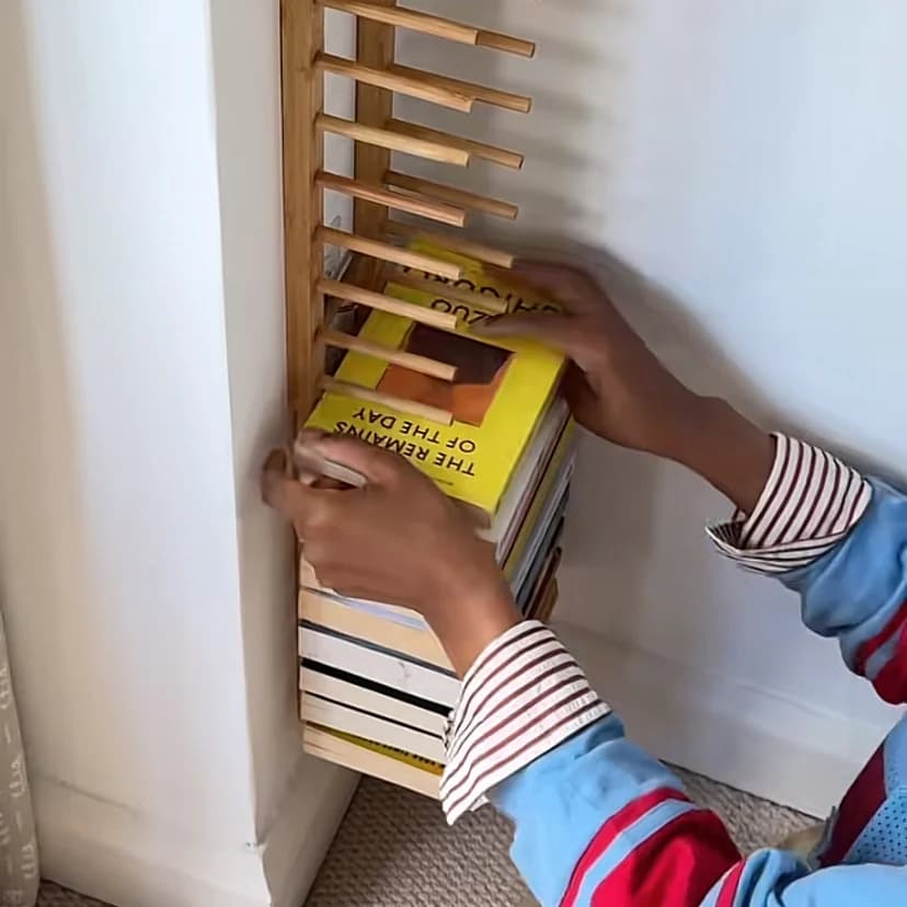How to make a DIY book shelf with dish racks