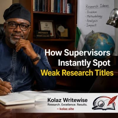 How Supervisors Instantly Spot Weak Research Titles