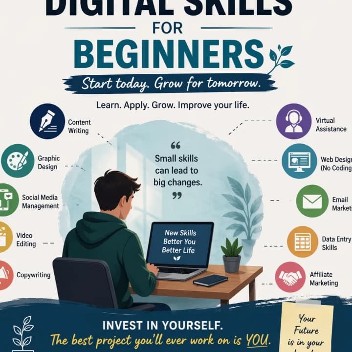 Digital Skills for Beginners Especially For Introvert, Starting with Zero Experience