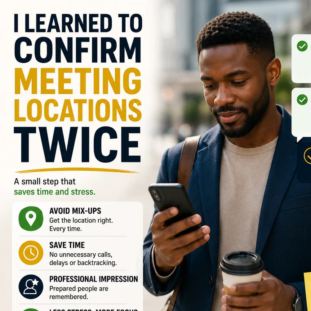 I Learned to Confirm Meeting Locations Twice
