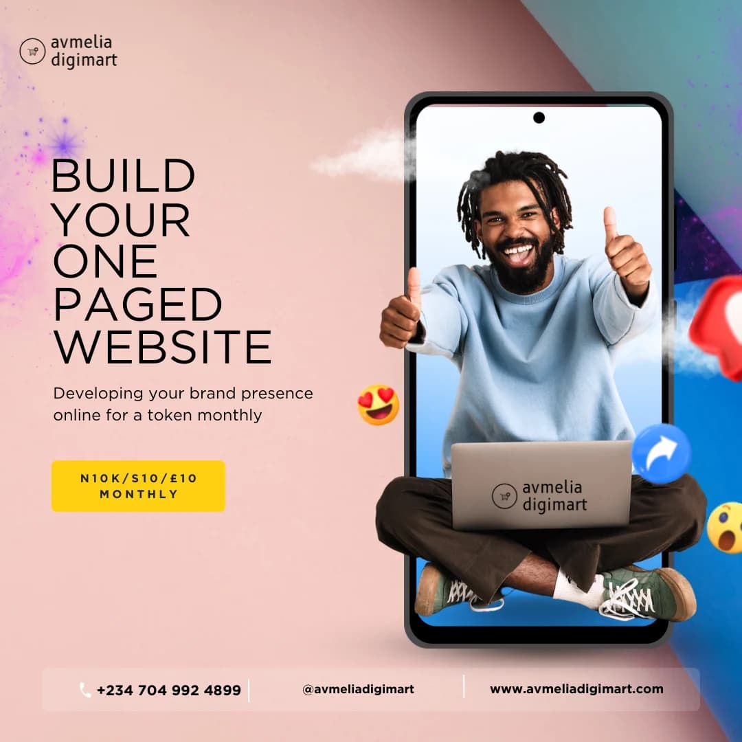 Get your professional website with just N10,000 monthly