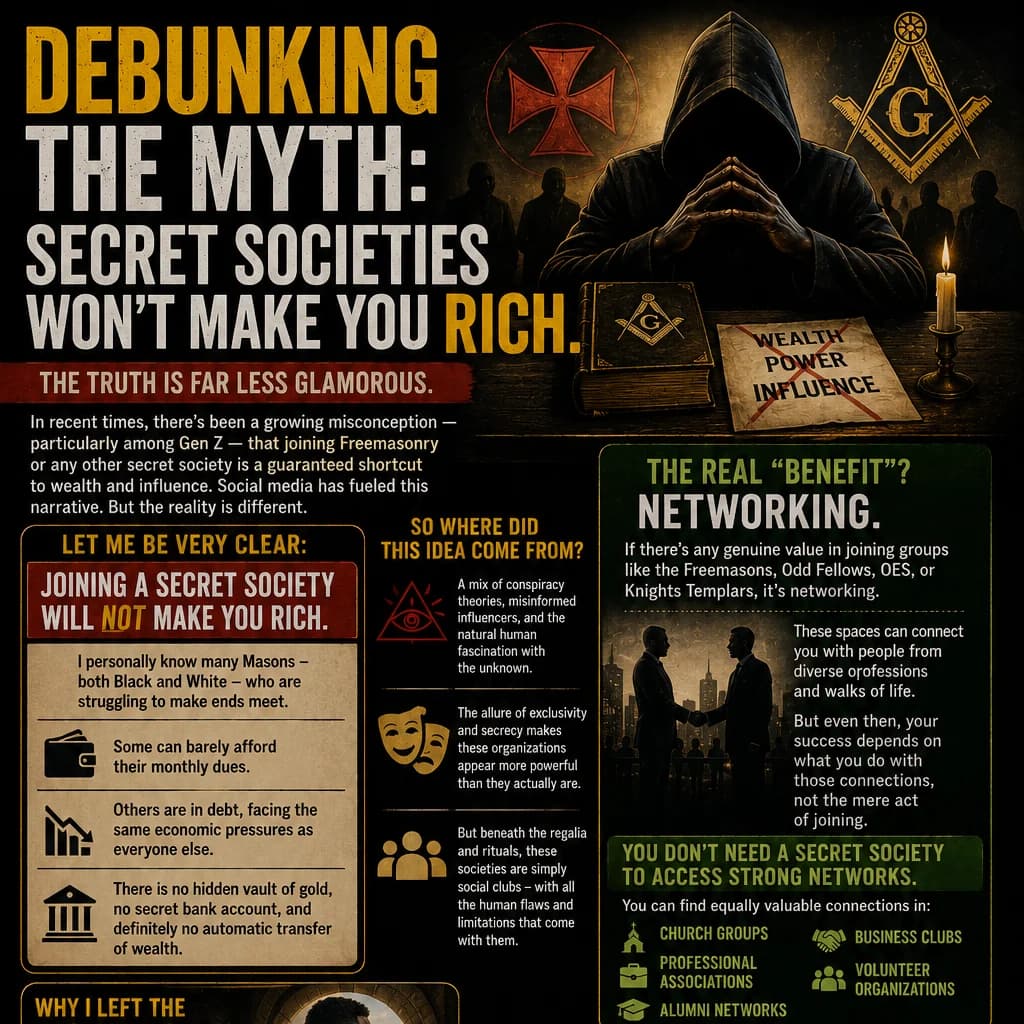 Debunking the Myth: Secret Societies Won’t Make You Rich.