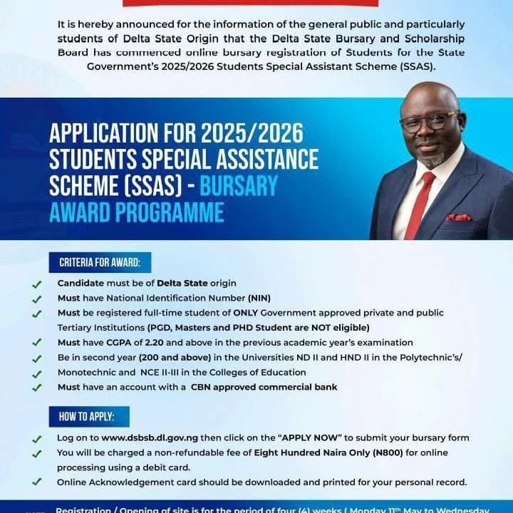 Delta State Students' Bursary/Scholarship