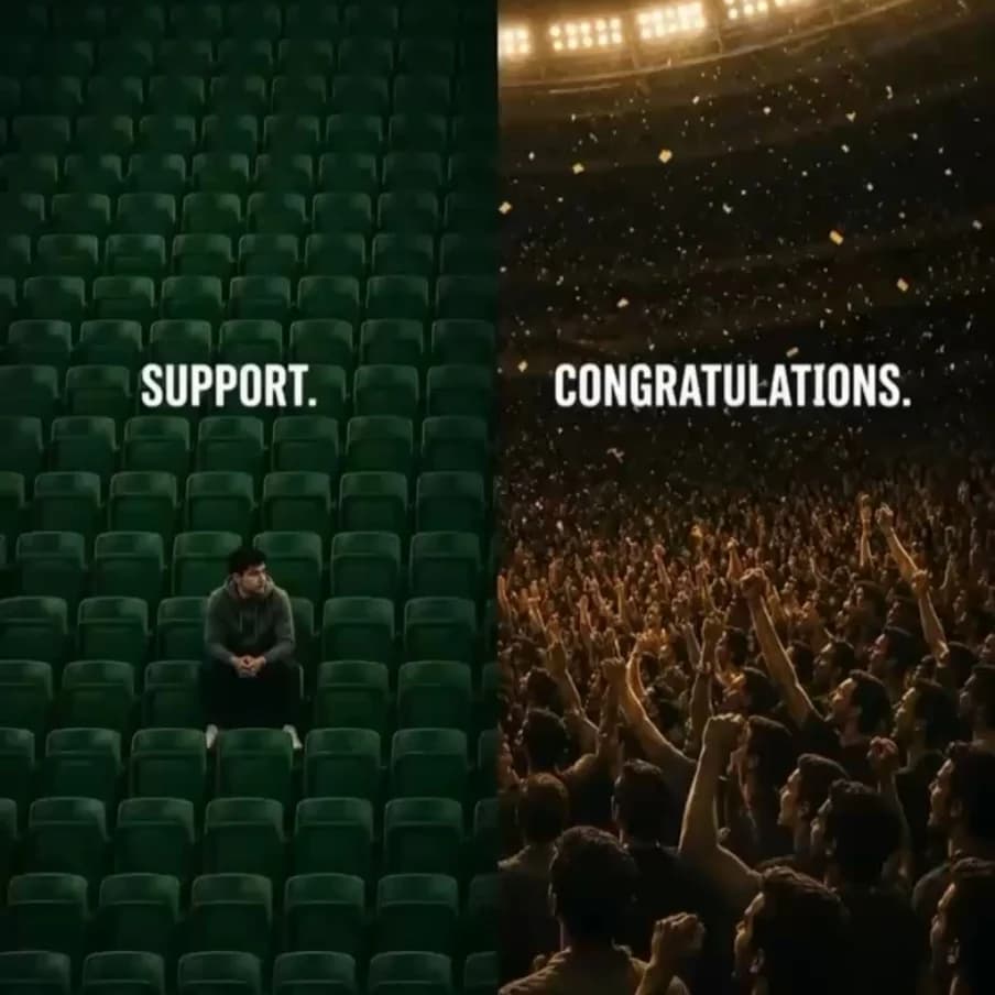 The applause is loud when you win, yet the encouragement is often quiet when you're still struggling