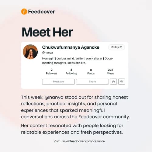 Meet Feedcover’s Creator Of The Week 👑