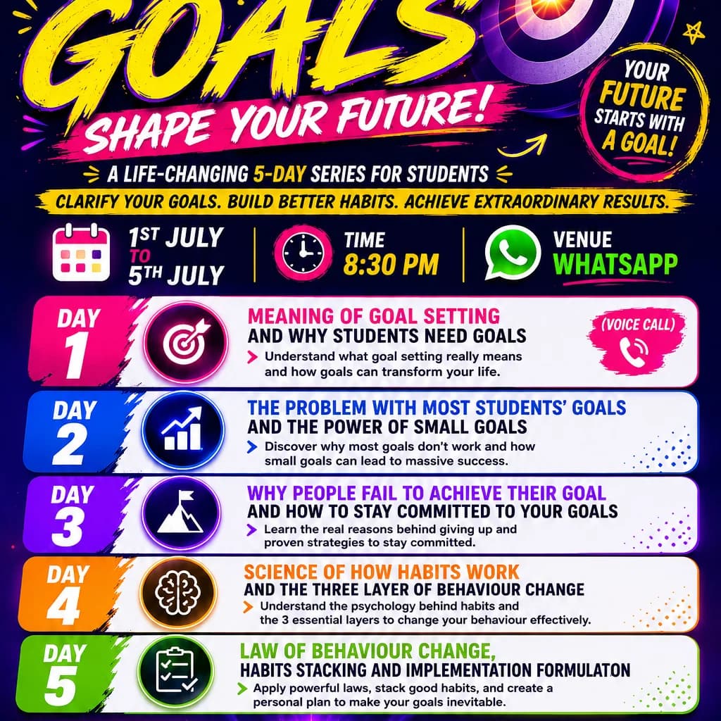 A 5-days Session. Theme : Goal Setting