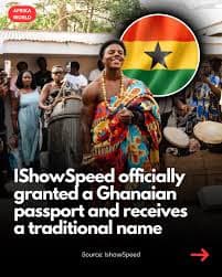 IShowSpeed Granted Ghanaian Citizenship After 50M Nigeria Milestone