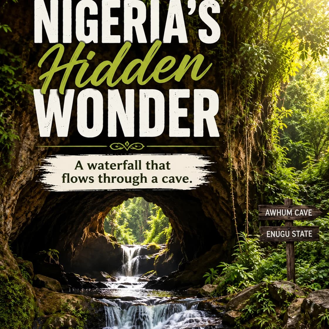 The Nigerian Waterfall That Flows Through a Cave