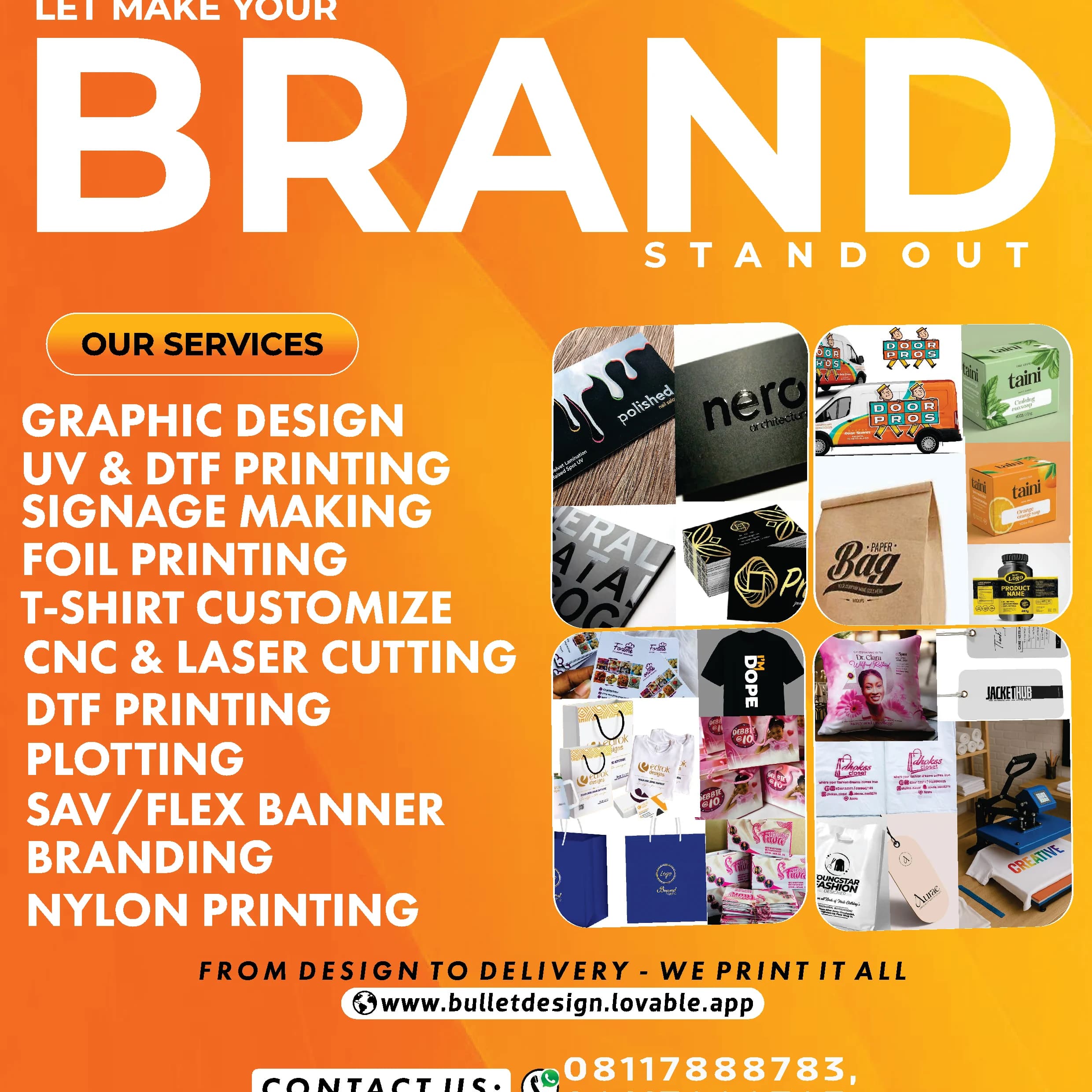 Let Make Your Brand Stand Out with a stunning Graphic Design And Quality Design And Print