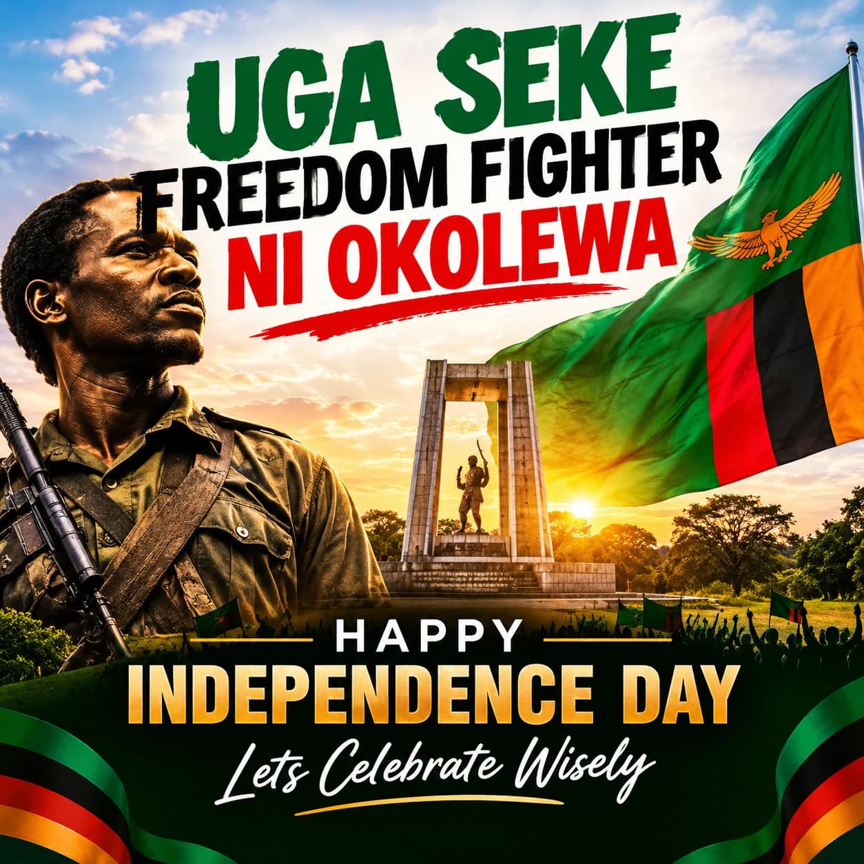 Happy independence day zambia