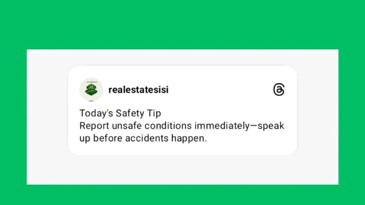 SAFETY CORNER - REPORT UNSAFE CONDITIONS