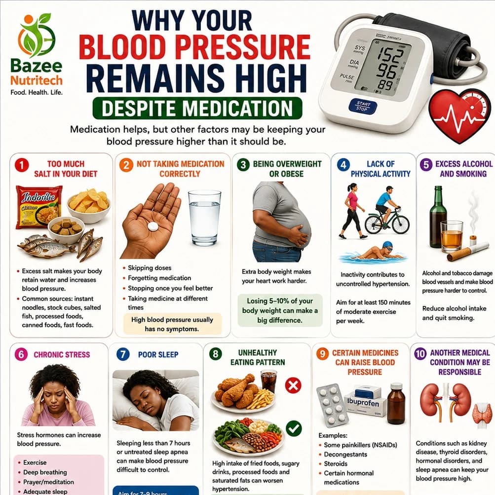 💊 Why Your Blood Pressure Remains High Despite Medication