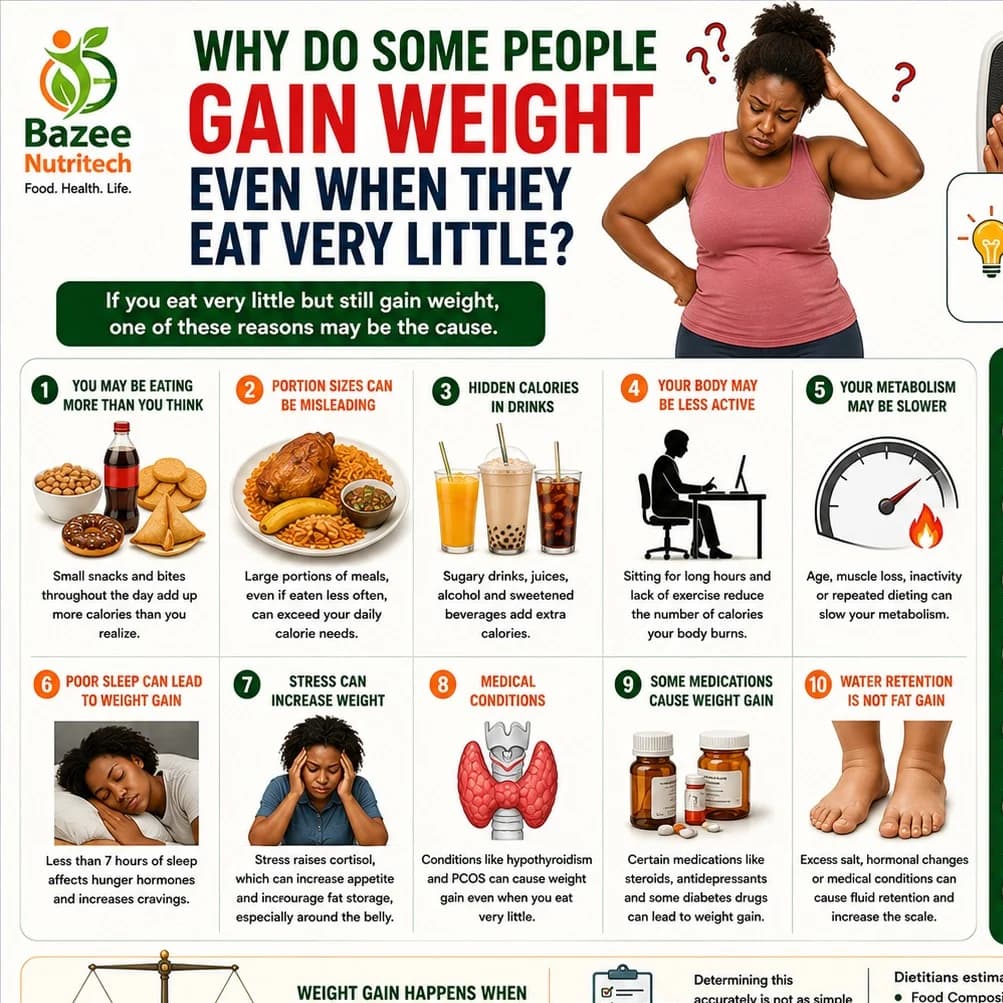 ⚖️ Why Do Some People Gain Weight Even When They Eat Very Little?