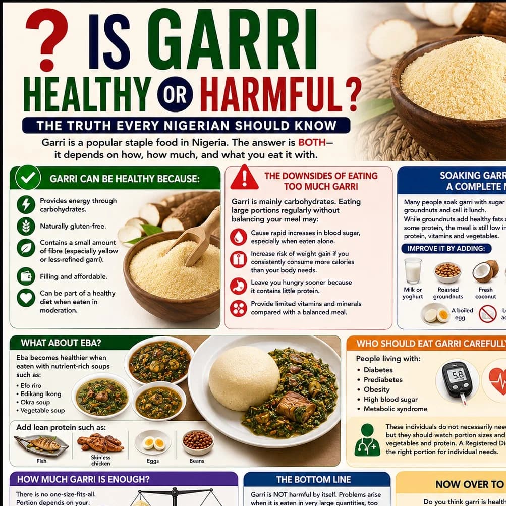 Is Garri Healthy or Harmful? The Truth Every Nigerian Should Know 🇳🇬