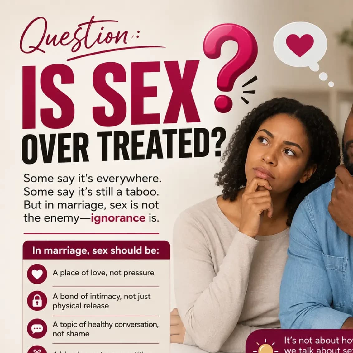 Is sex overtreated... or are we just afraid to talk about it?