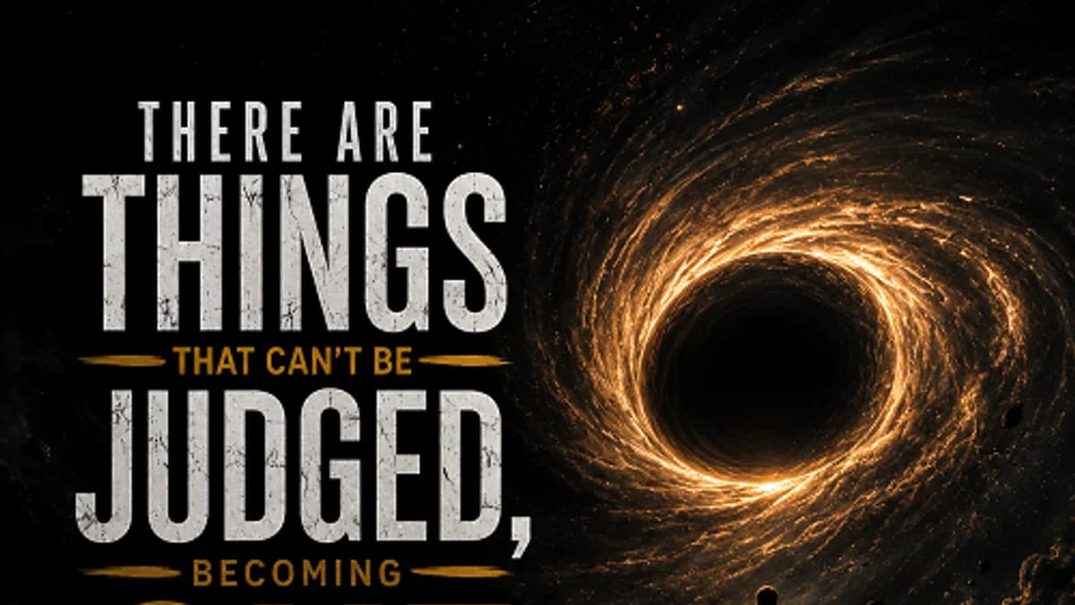 There are things that can't be judged, becoming one is a joke but have you tried? - Joab Peters
