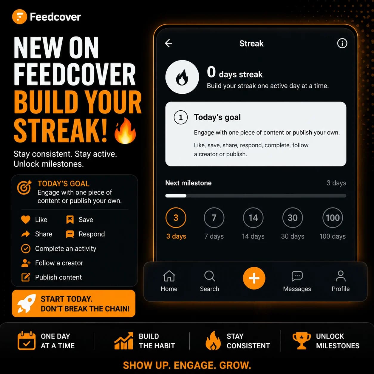 🔥 NEW ON FEEDCOVER: BUILD YOUR STREAK!