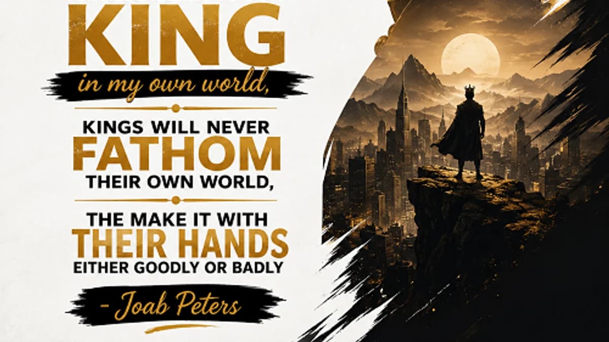 “You believed you are meant to be a KING in your own world, I believed am also mean to be a KING,