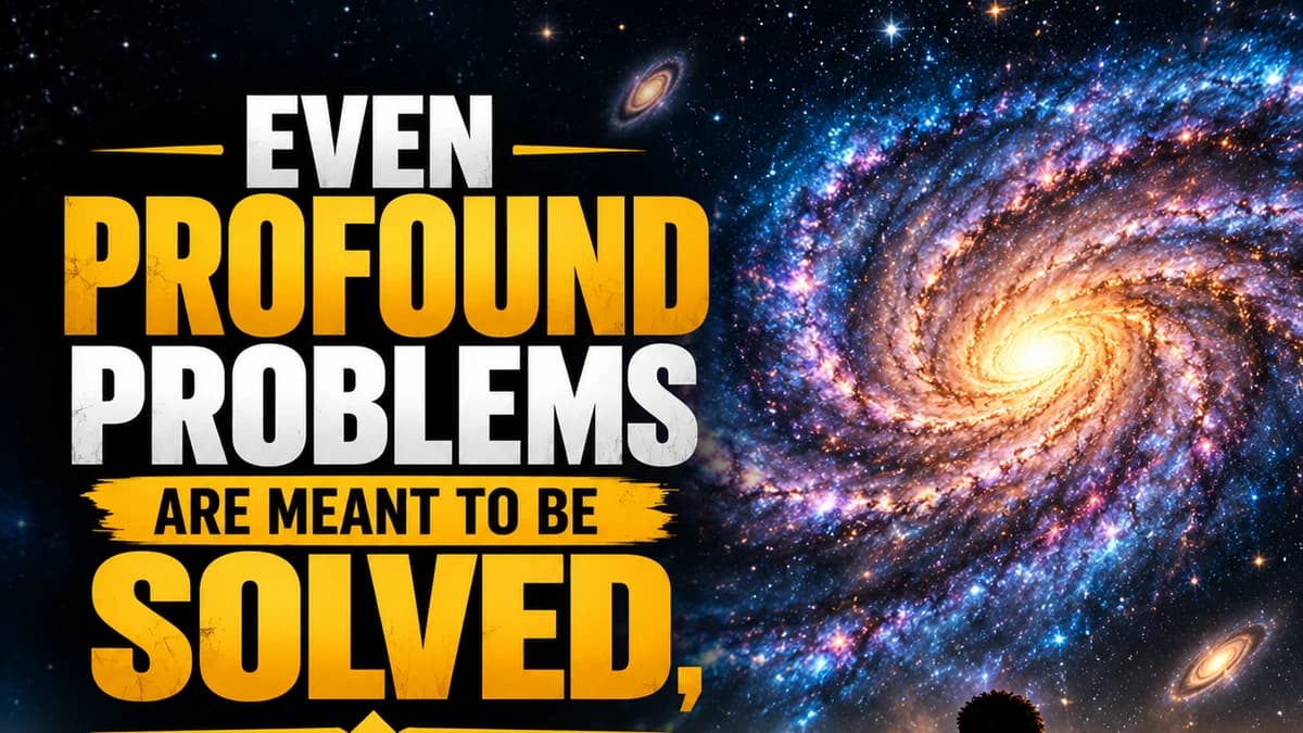 Even profound problems are meant to be solved, who am I then in the pebble of the galaxy - Joab Pete