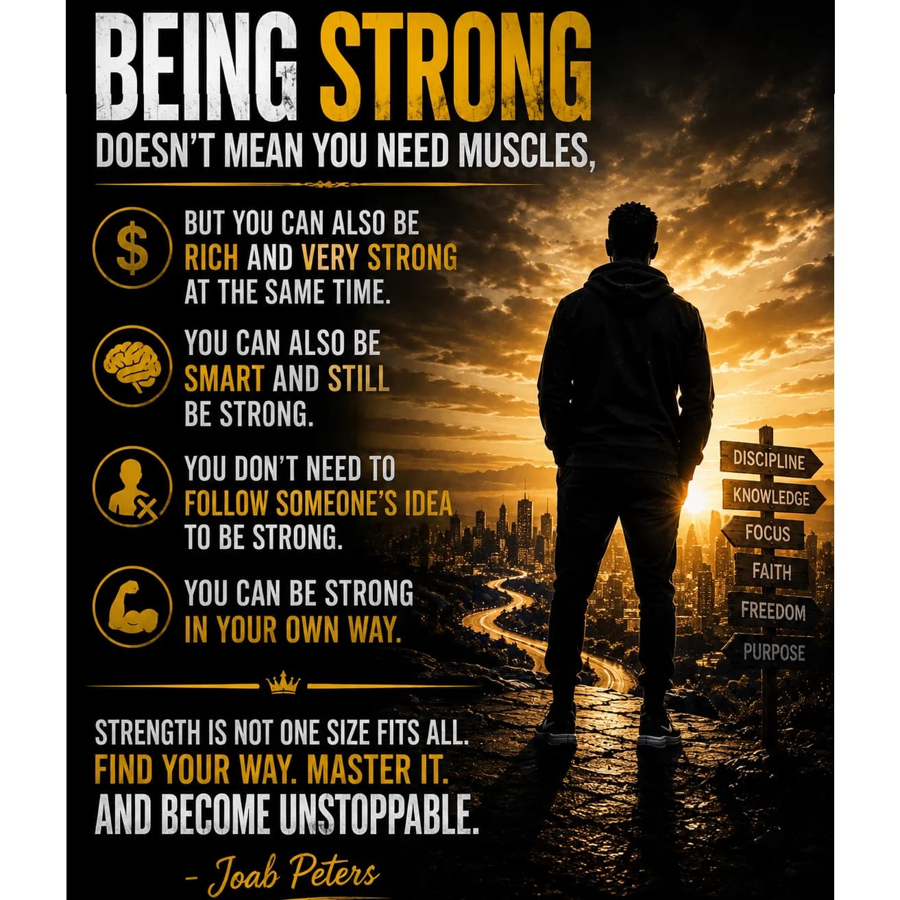 Being strong doesn't mean you need muscles.