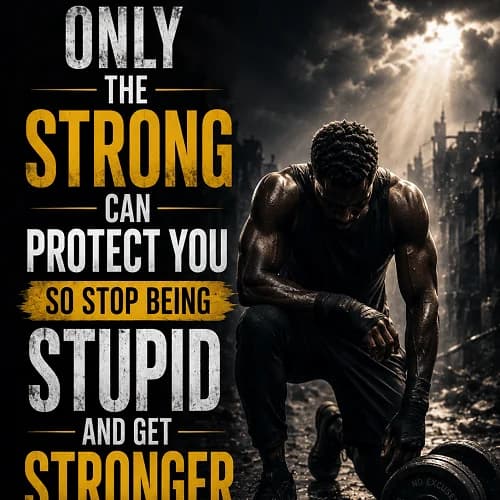 Only the strong can protect you so stop being stupid and get stronger. — Joab Peters
