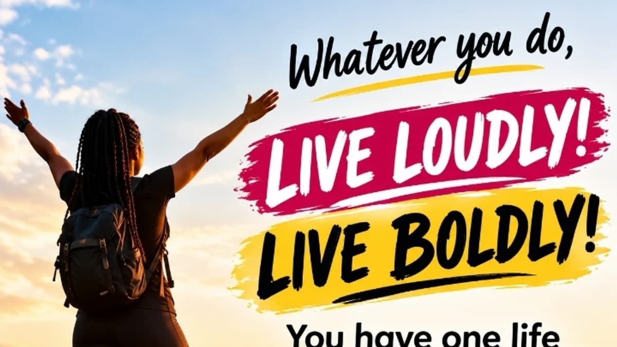 Nobody Is Coming to Live Your Life For You