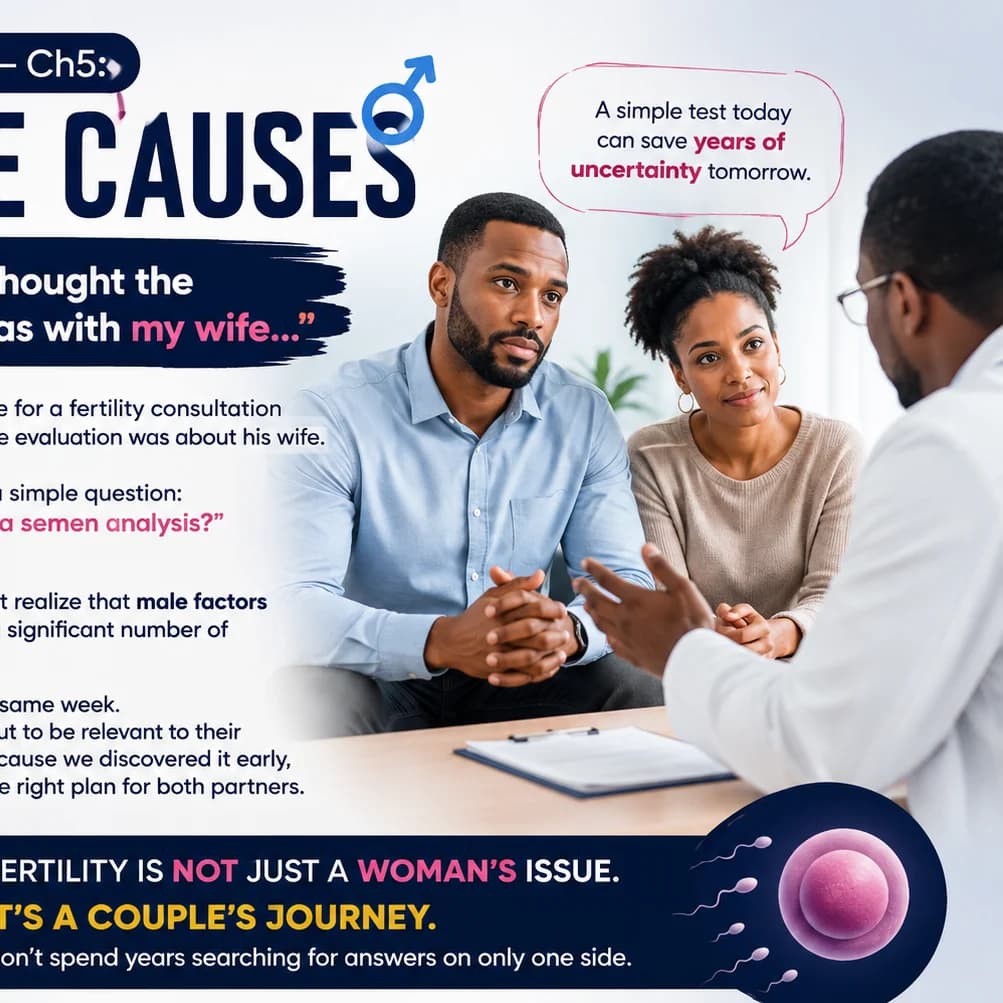 Couples don’t realize that male factors can play a role