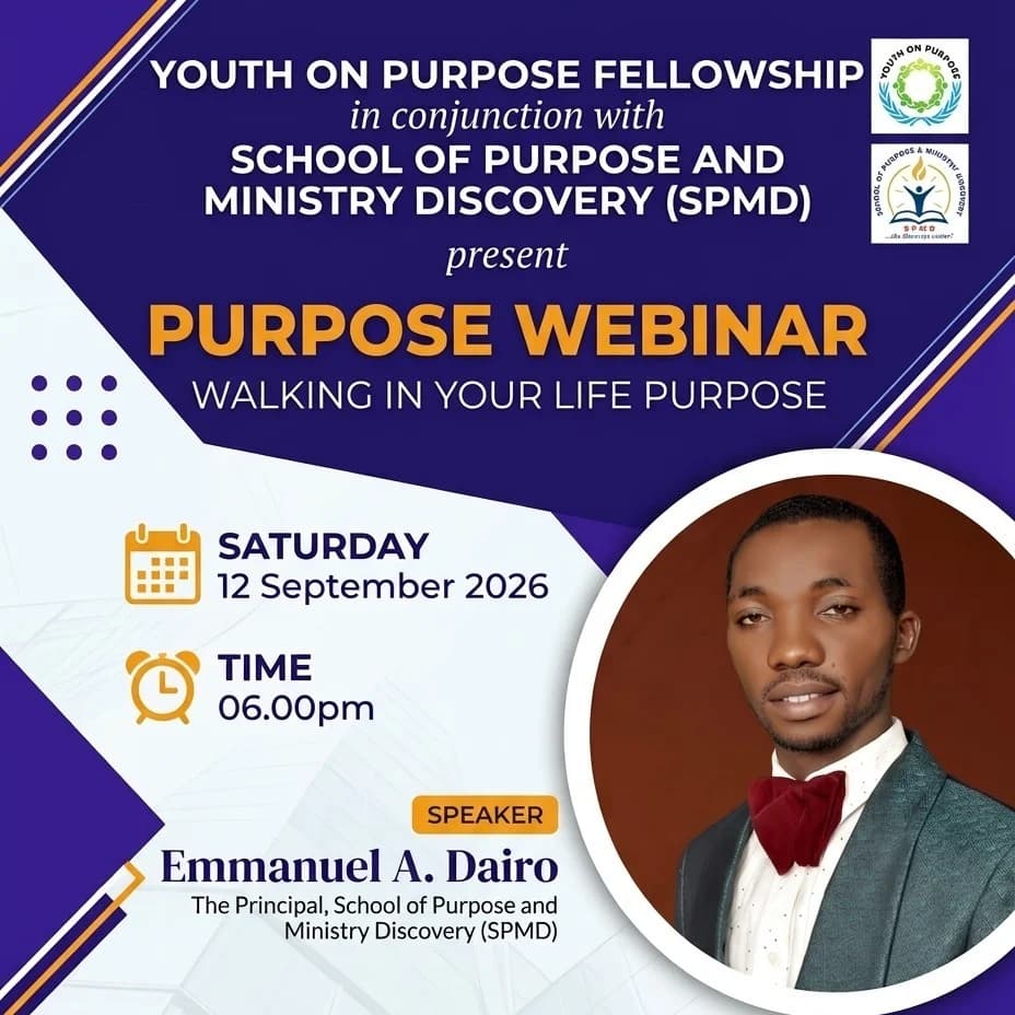 YOU MAY HAVE A PURPOSE PROBLEM