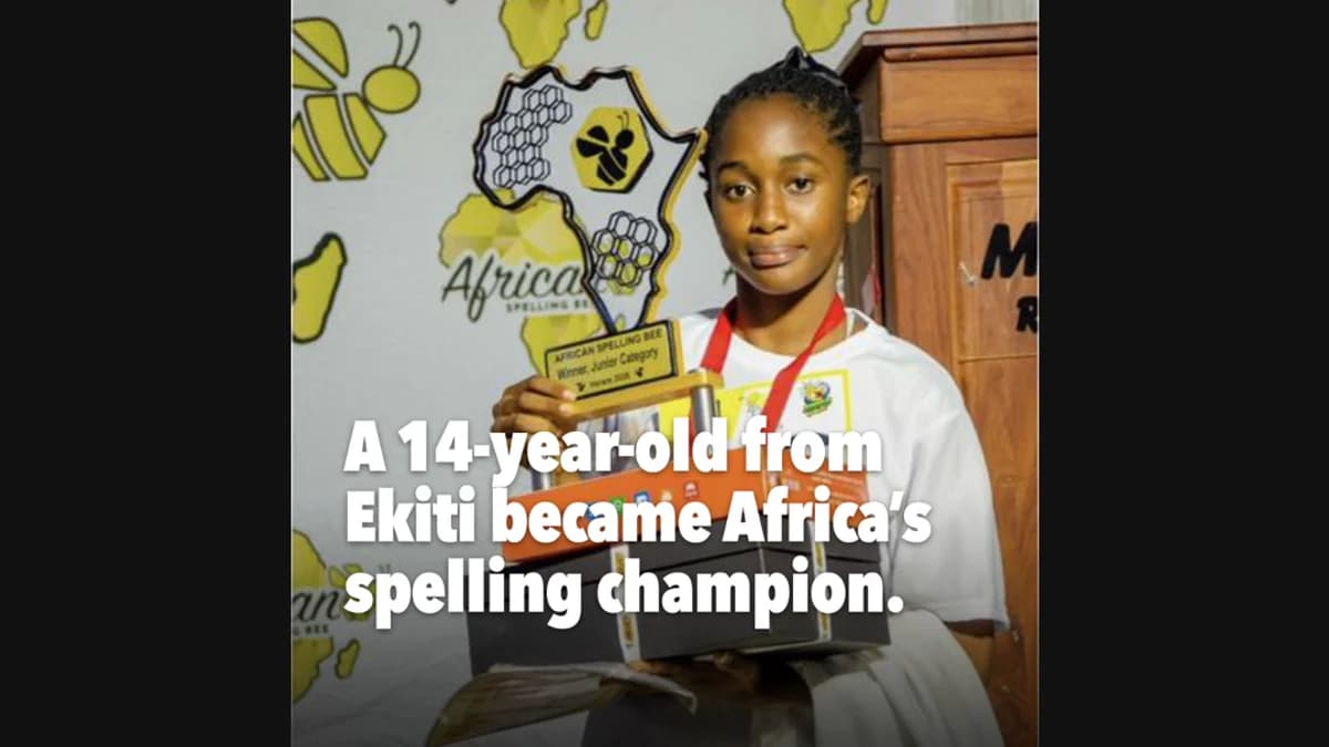 A 14-Year-Old From Ekiti Became Africa’s Spelling Champion