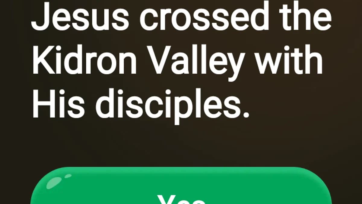 Jesus crossed the Kridon valley with his disciples!!!