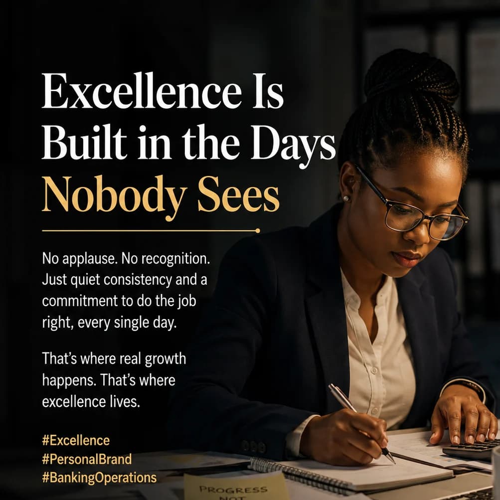Nobody sees the work behind excellence. They only see the results.