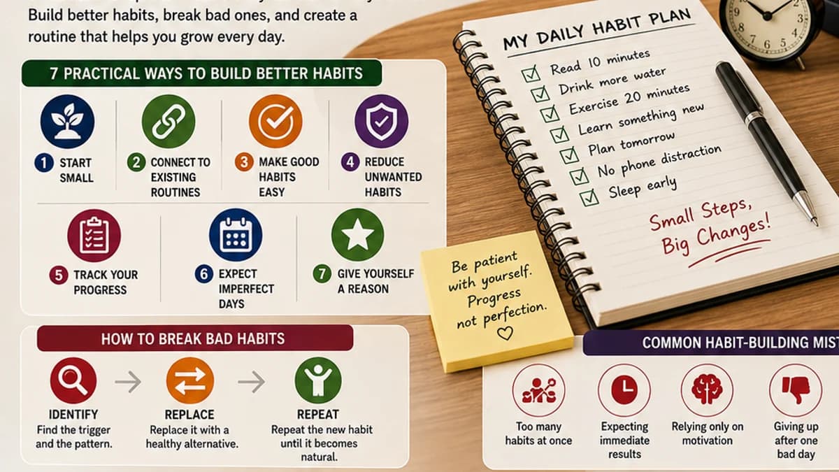 KNOWLEDGE GUIDE Β· 2026 π HOW TO FORM HABITS THAT STICK A Simple Guide to Real Change