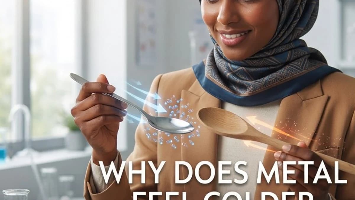WHY DOES METAL FEEL COLDER THAN WOOD?