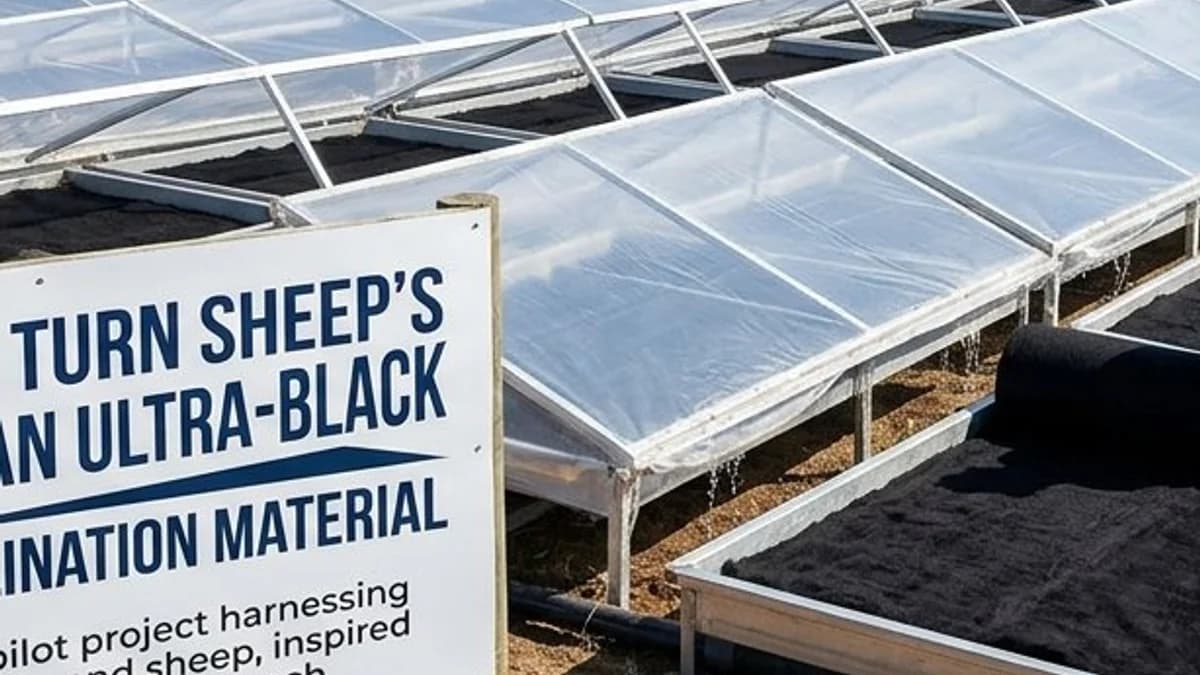 Scientists Turn Sheep's Wool Into an Ultra-Black Solar Desalination Material