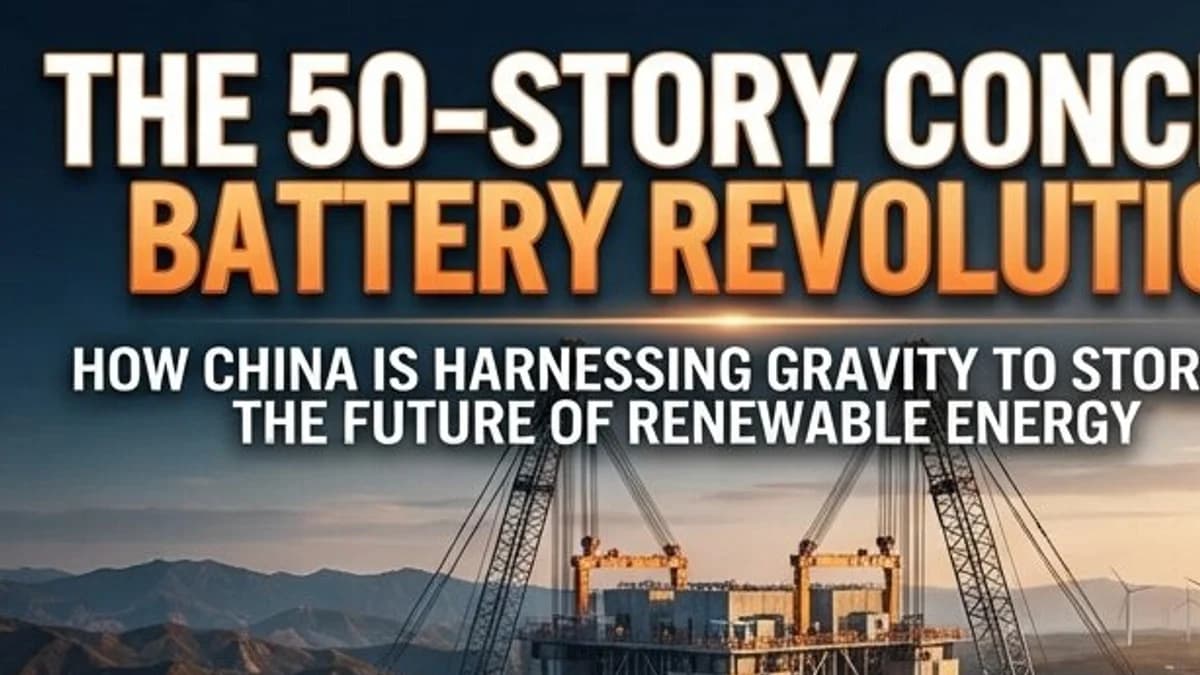 China’s Giant Gravity Battery: Turning Concrete Blocks Into Stored Energy