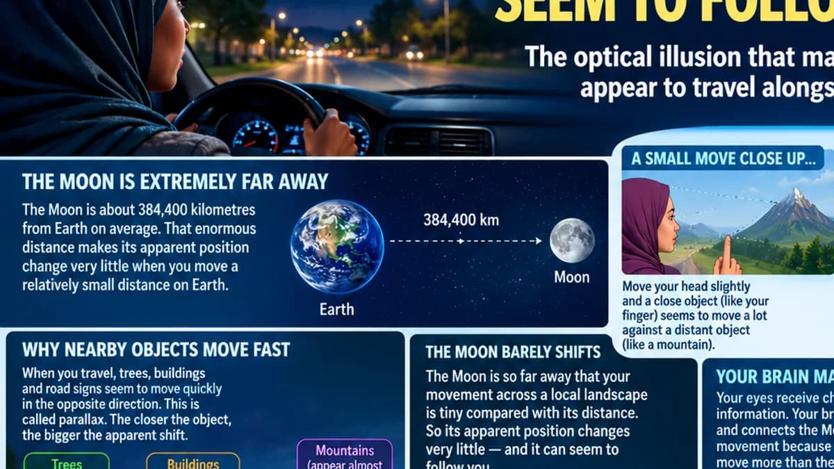 WHY DOES THE MOON SEEM TO FOLLOW YOU?