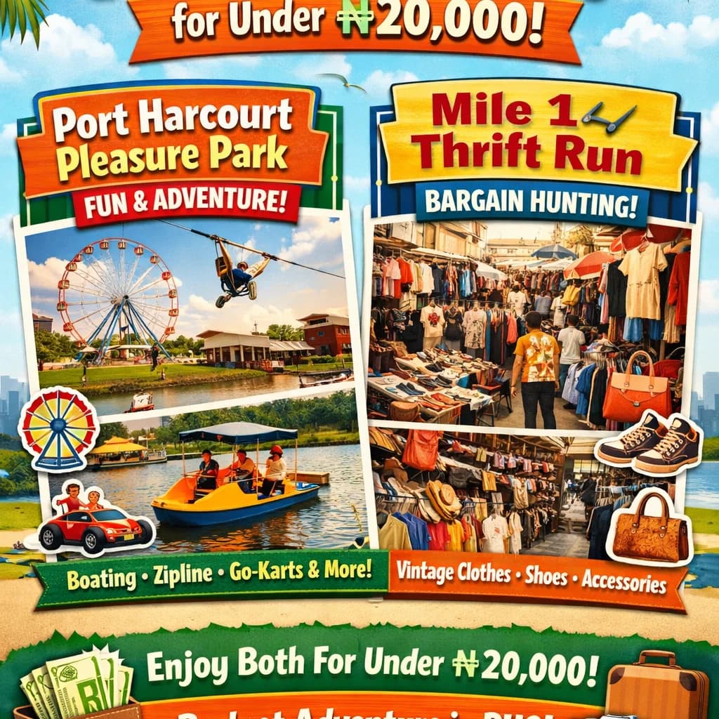Best Place to Visit in Port Harcourt for Under ₦20,000: Port Harcourt Pleasure Park + Mile 1 Thrift