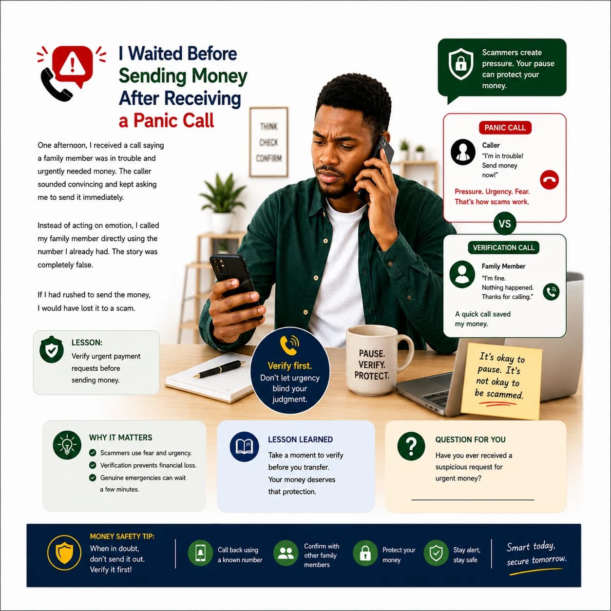 I Waited Before Sending Money After Receiving a Panic Call