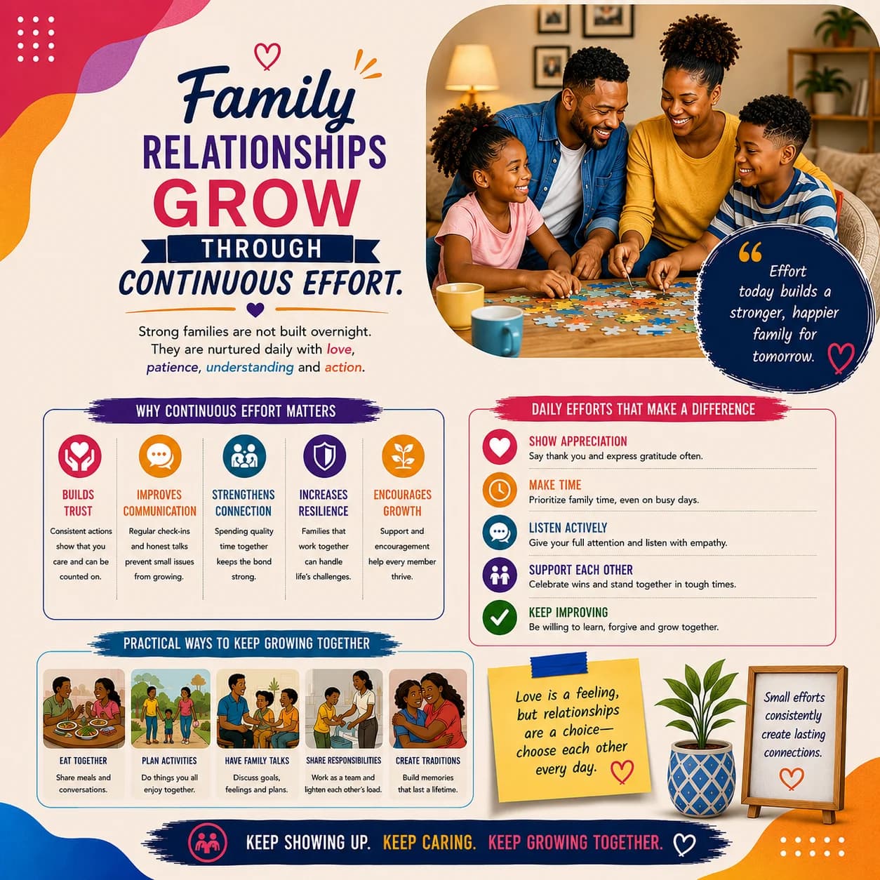 Family Relationships Grow Through Continuous Effort