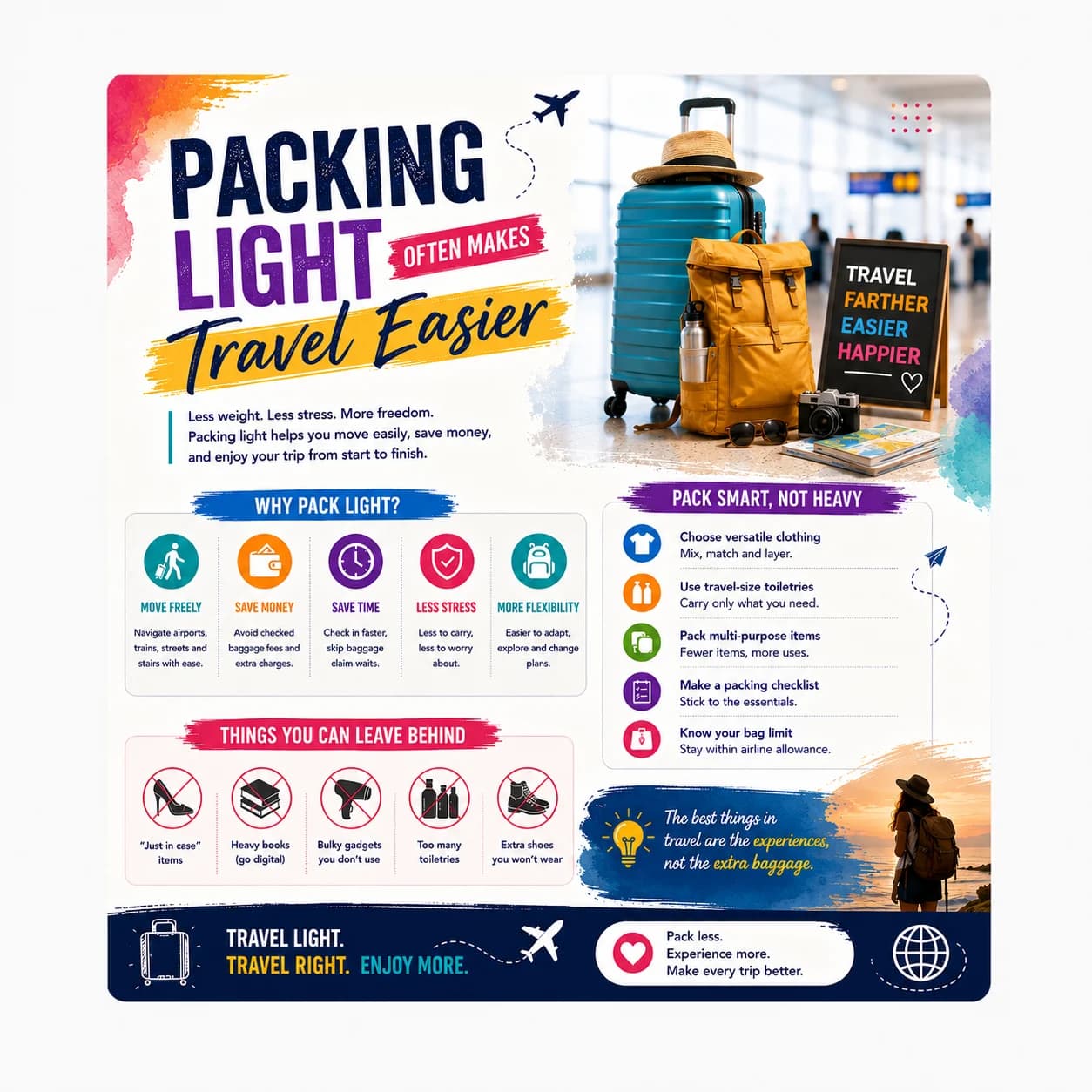 Packing Light Often Makes Travel Easier