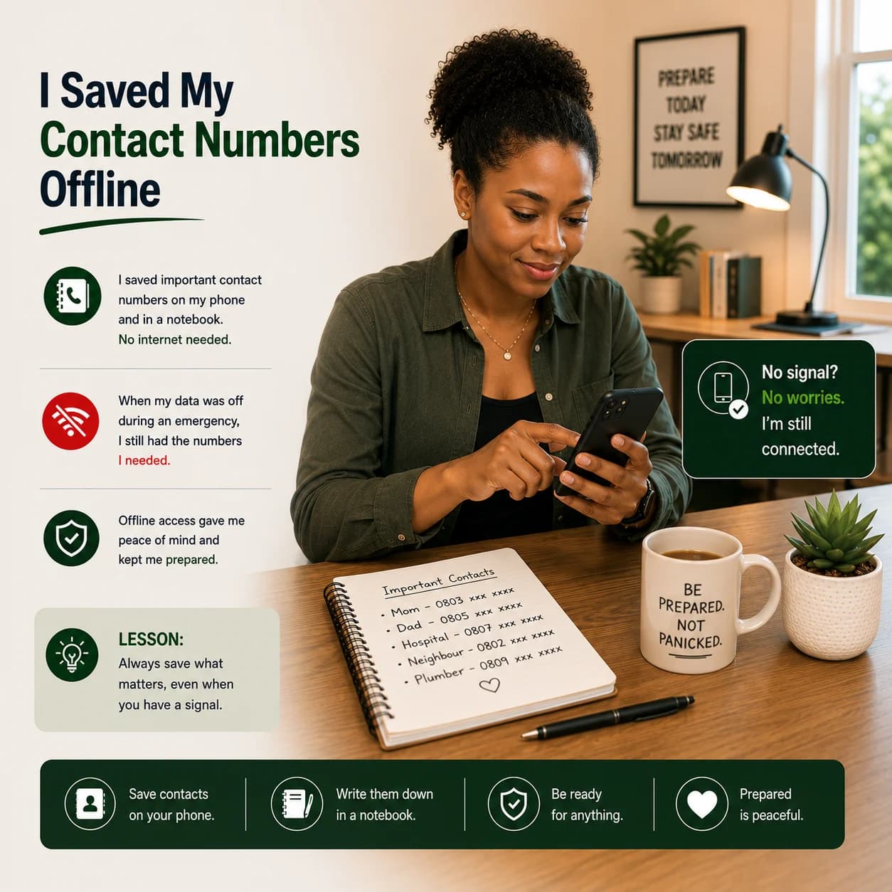 I Saved My Contact Numbers Offline