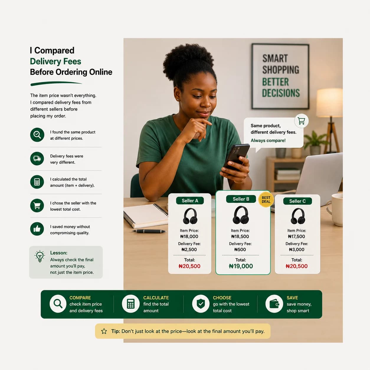 I Compared Delivery Fees Before Ordering Online