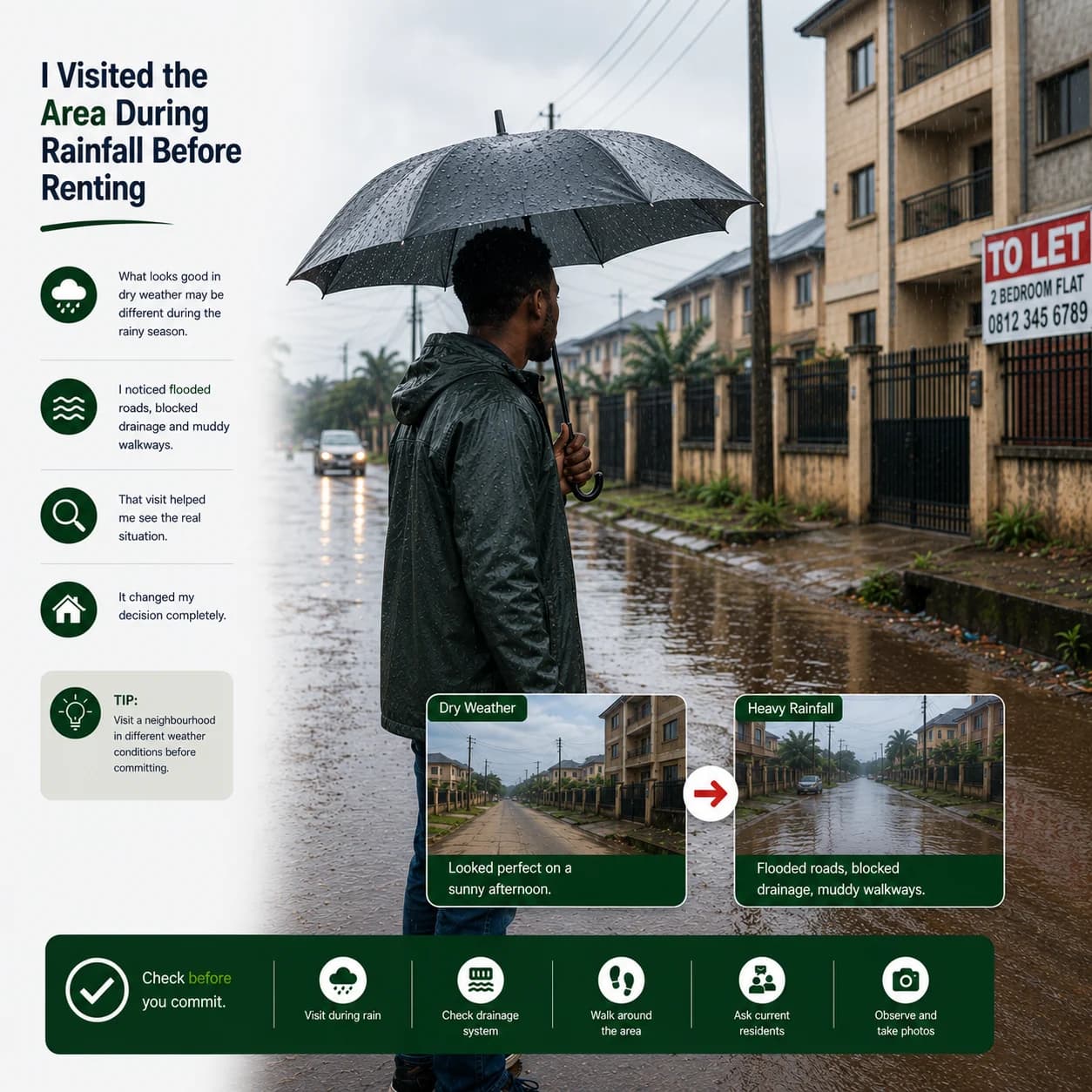 I Visited the Area During Rainfall Before Renting